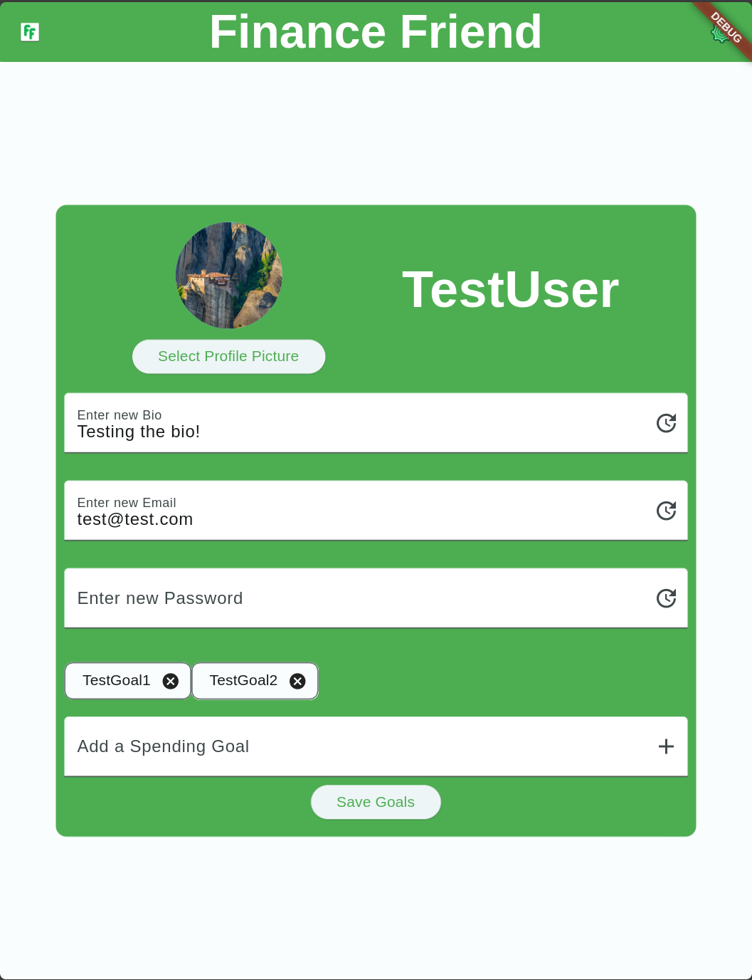 FinanceFriend Profile